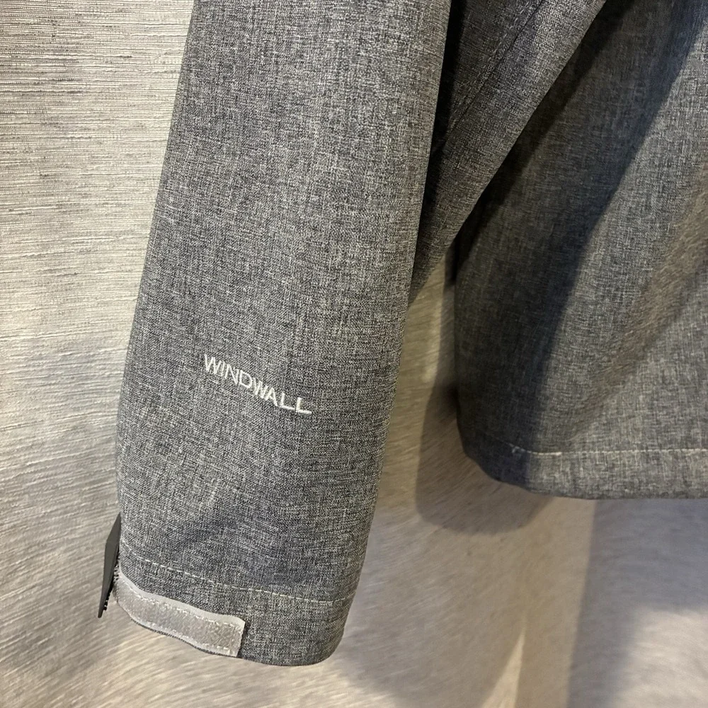 The North Face Jacket Mens XL Gray Apex Bionic Windwall Fleece Lined Coat Zip Up